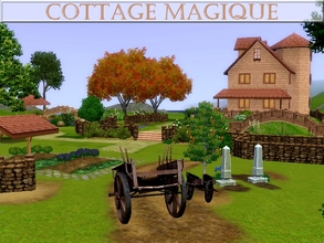 Sims 3 — Cottage Magique by lilliebou — Hi ! This lot set has one residential lot and two community lots. The residential