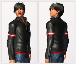 Sims 3 — Leather Jacket by sosliliom — I like the leather jacket of House M.D. ~ but didn't create a same one, I created