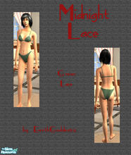 Sims 2 — Midnight Lace -- Green by EarthGoddess54 — Part of the Midnight Lace lingerie set. Enjoy!
