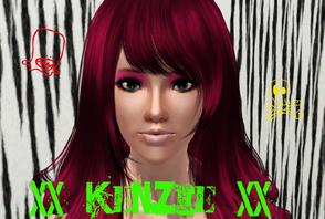Sims 3 — XX+Kenzie+XX by Rokosari — I guess she's not so 'emo/scene'. She's just kinda 'dark' maybe? Haha who knows what