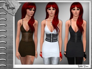 Sims 3 — ~Belted Dress~  by Icia23 — Hi! New fashion dress It's fully handpainted (less the metal pieces) 3 recolors 2