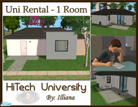 Sims 2 — HiTech Uni Rental - 1 Bed Modern by Illiana — This house was built for the sim who believes that its more