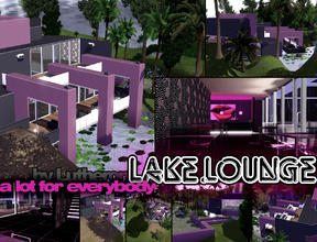 Sims 3 — Lake Lounge by lutheron — Cool Late night lounge, pink &amp;amp;amp;amp;amp;amp; black theme. W/ dancefloor,