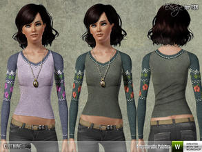 Sims 3 — Ekinege - Sweater Sleeve Thermal Top 2 - S37 by ekinege — 