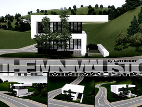 Sims 3 — The minimalistic by lutheron — Small and minimalist corner house. Not quite what i would call a spectacular