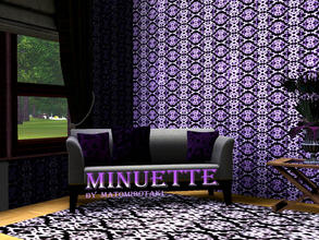 Sims 3 — Miniuette by matomibotaki — Pattern in purple, light purple and light yellow,3 channel, to find under Geometirc.