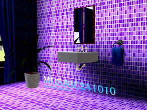 Sims 3 — Mosaic201010 by matomibotaki — Pattern in purple, light purple and light yellow,3 channel, to find under