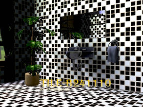 Sims 3 — Tile-B241110 by matomibotaki — Pattern in dark orange and light yellow, 2 channel, to find under Tile/Mosaic.