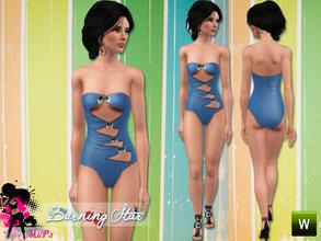Sims 3 — Burning Star 2 by miraminkova — Tomas Maier Cut out swimsuit with bows. Enjoy!