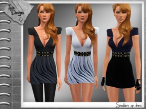 Sims 3 — ~Shoulders up dress~     *UPDATED* by Icia23 — Hi! Mesh issues are fix it 2 recolorables palettes 3 recolors
