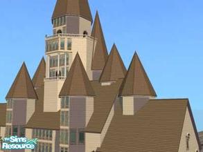 Sims 2 — Brownstone Castle by indahood — This Castle is quite large. It is very tall, and it would dwarf any structure