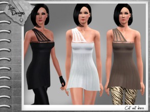 Sims 3 — ~Cut out dress~ by Icia23 — Hi! Cut out details dress 2 recolorables palettes 3 recolors Everyday and Formal