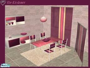 Sims 2 — AnoeskaB Turano Happy by Eisbaerbonzo — Pink and purple recolour of Anoeska\'s fabulous livingroom. This set