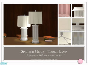 Sims 2 — Specter Glass Table Lamp by DOT — Specter Glass Table Lamps. 2 MESHES Plus Glass Recolors. Sims 2 by DOT of The