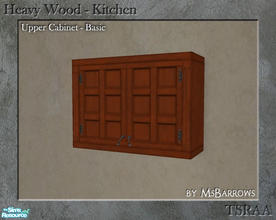 Sims 2 — Heavy Wood Kitchen - Cabinet - Basic by MsBarrows — Mesh for a Heavy Wood cabinet.