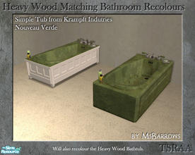 Sims 2 — HW Recolour - Simple Tub - Nouveau Verde by MsBarrows — A recolour of the Simple Tub from Krampft Industries in