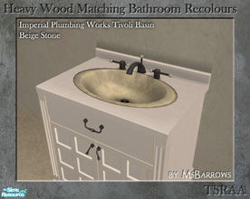 Sims 2 — HW Recolour - Tivoli Basin - Beige Stone by MsBarrows — A recolour of the Imperial Plumbing Works Tivoli Basin