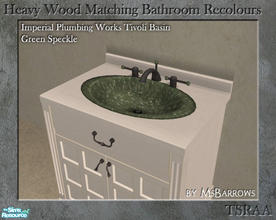 Sims 2 — HW Recolour - Tivoli Basin - Green Speckle by MsBarrows — A recolour of the Imperial Plumbing Works Tivoli Basin