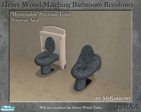 Sims 2 — HW Recolour - Mentionable Toilet - Nouveau Azul by MsBarrows — A recolour of the \"Mentionable\"