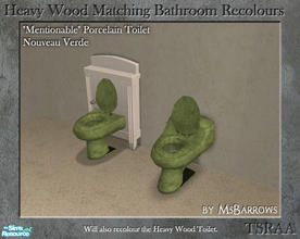 Sims 2 — HW Recolour - Mentionable Toilet - Nouveau Verde by MsBarrows — A recolour of the \"Mentionable\"