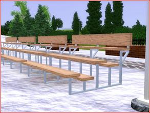 Sims 3 — Gradins de spectateurs by lilliebou — You can find this seat under Miscellaneous comfort for 150 simoleons. Two