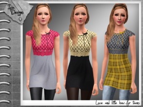 Sims 3 — ~Lace & little bow dress for Teens~      by Icia23 — Hi! Casual and formal dress for your teens 3