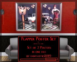 Sims 3 — Flapper Posters - Roaring 20's by fantasticSims — Flapper Posters -Paintings by Artist T.C. Chiu. Roaring 20's