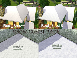 Sims 3 — Snow-Combi-Pack.. by matomibotaki — Snow-Combi-Pack. 2 Roofs and 2 terrain paints for your winter decoration.