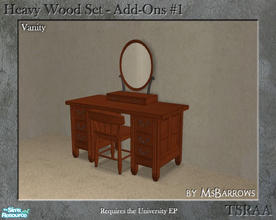 Sims 2 — HW Add-Ons 1 - Vanity by MsBarrows — Mesh for a vanity table and stool.