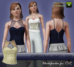 Sims 3 — Christmas Party Top by BlackGarden — Be the centre of attention at your Christmas party in this stylish top. 2