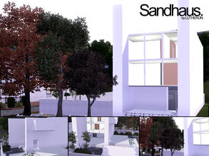 Sims 3 — Sandhaus by lutheron — Pretty damn minimal house for your extravagant sim. Not for all tastes. Mainly white with