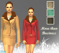 Sims 2 — SO_Collection_190 by Sophel21 — glamour suits with blazer and mini skirt - blazer has a stand-up collar. outfits