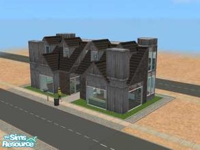 Sims 2 — The Nantucket Renovation by poplers — A beautfiul modern house flanked by two large chimneys, this small split