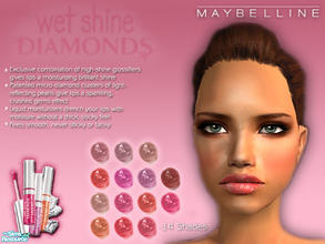 Sims 2 — Maybelline - Wet Shine Diamonds by elmazzz — Exclusive combination of high-shine glossifiers gives lips a