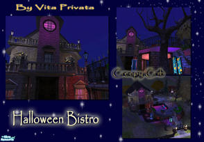 Sims 2 — Halloween Creepy Crib Club/Bistro by VitaPrivata — This is a Halloween Club, Restaurant and Bar with very cool