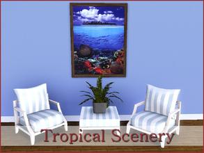 Sims 3 — Tropical Scenery by ziggy28 — Tropical Scenery. Re-coloured frame still re-colourable in game. TSRAA