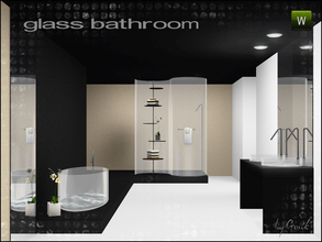 Sims 3 — Glass Bathroom  by Gosik — Modern bathroom that comes in three premade styles. Set includes following items: