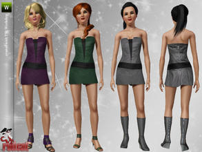 Sims 3 — Dream Dress by RedCat — 1 Recolorable Pallet. 3 Styles. Game Mesh. Dream Dress ~RedCat