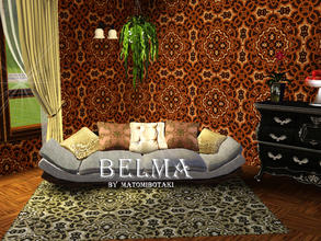 Sims 3 — Belma by matomibotaki — Tile pattern in dark brown, orange and light yellow, 3 channel, to find under