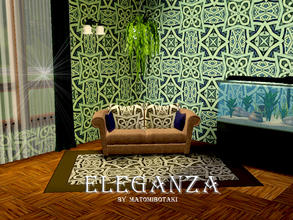 Sims 3 — Eleganca by matomibotaki — Tile pattern in blue , green and light yellow, 3 channel, to find under Tile/Mosaic.