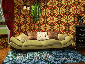 Sims 3 — Emiliana by matomibotaki — Abstract pattern in red, green and light yellow, 3 channel, to find under Abstract