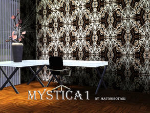 Sims 3 — Mystica1 by matomibotaki — Pattern in dark brown, orange and light yellow, 3 channel, to find under Abstract.