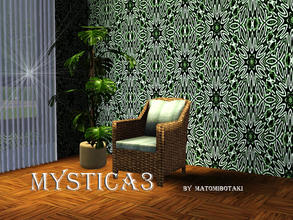 Sims 3 — Mystica3 by matomibotaki — Pattern in dark brown, green and light yellow, 3 channel, to find under Abstract.