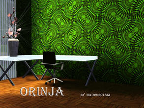Sims 3 — Orinja by matomibotaki — Pattern in dark brown, green and light yellow, 3 channel, to find under Abstract.