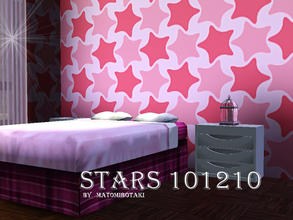 Sims 3 — Stars10.12.10 by matomibotaki — Pattern in red, pink and white , 3 channel, to find under Theme.