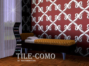 Sims 3 — Tile-Como by matomibotaki — Pattern in brown and light yellow , 2 channel, to find under Tile/Mosaic.