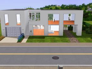 Sims 3 — Soleil Street by skagrl7250 — 2 bedrooms, 1.5 bathrooms, living room, family room, garage, pool.