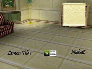 Sims 3 — Lemon Tile 1 by nicketti — Floor tile, stone, build mode, Floor Full border clone