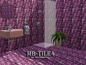 Sims 3 — MB-Tile4 by matomibotaki — Tile pattern in purple, pink and light grey, 3 channel, to find under Tile/Mosaic.