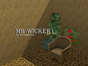 Sims 3 — MB-Wicker1 by matomibotaki — Wicker pattern in dark brown, brown and light yellow, 3 channel, to find under